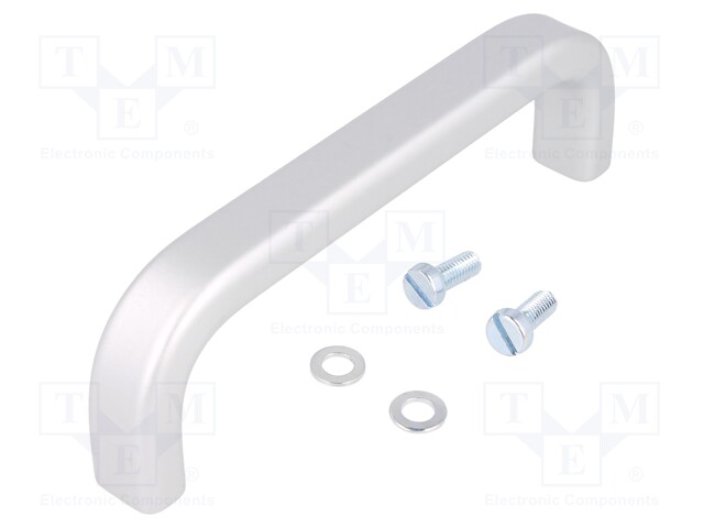 Handle; Mat: aluminium; grey; H: 39mm; L: 130mm; W: 15mm