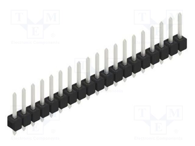 Connector: pin strips; pin header; male; PIN: 19; 2.54mm; THT; 1x19