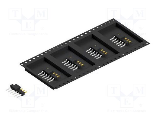Connector: pin strips; pin header; male; PIN: 6; 2.54mm; SMT; 1x6
