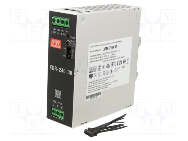 Power supply: switching; for DIN rail mounting; XDR-240