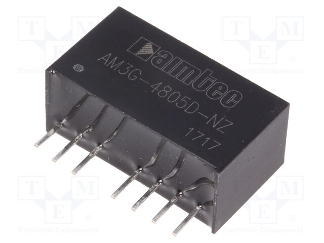 Converter: DC/DC; 3W; Uin: 36÷75V; Uout: 5VDC; Uout2: -5VDC; SIP8