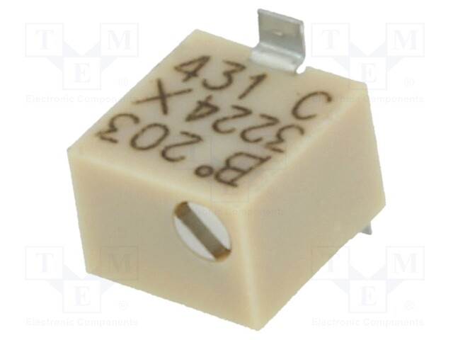 Potentiometer: mounting; multiturn; 20kΩ; 250mW; SMD; ±10%; linear
