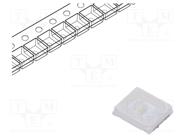 LED; SMD; 2835,PLCC2; blue; 1700÷2200mcd; 2.8x3.5x0.7mm; 120°