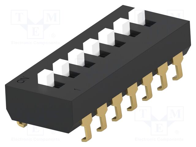 Switch: DIP-SWITCH; Poles number: 7; OFF-ON; 0.025A/24VDC; Pos: 2
