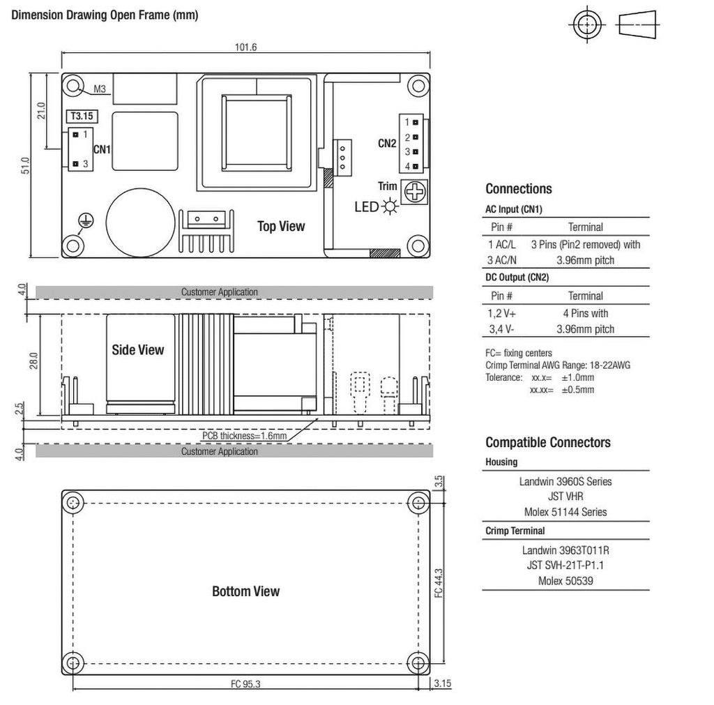 Power supply: switched-mode; 45W; 90÷264VAC; OUT: 1; 24VDC; 1.9A