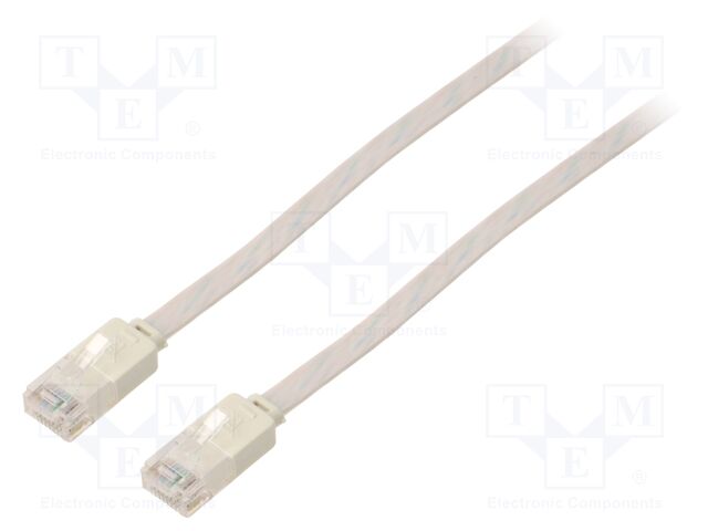 Patch cord; U/UTP; 5e; stranded; CCA; PVC; white; Len: 1m