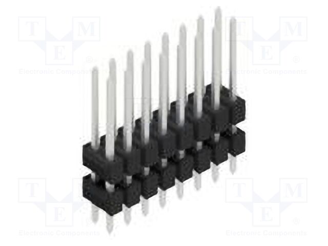 Connector: pin strips; pin header; male; PIN: 16; 2.54mm; THT; 2x8