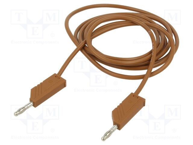 Test lead; 60VDC; 30VAC; 32A; Len: 2m; brown; Cond.cross sec: 2.5mm2