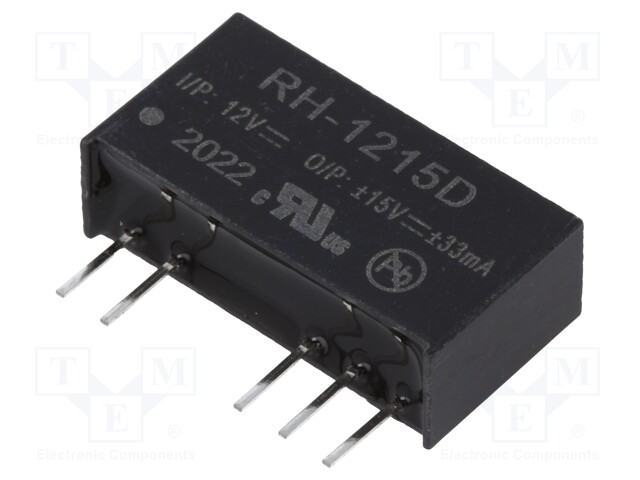Converter: DC/DC; 1W; Uin: 10.8÷13.2V; Uout: 15VDC; Uout2: -15VDC