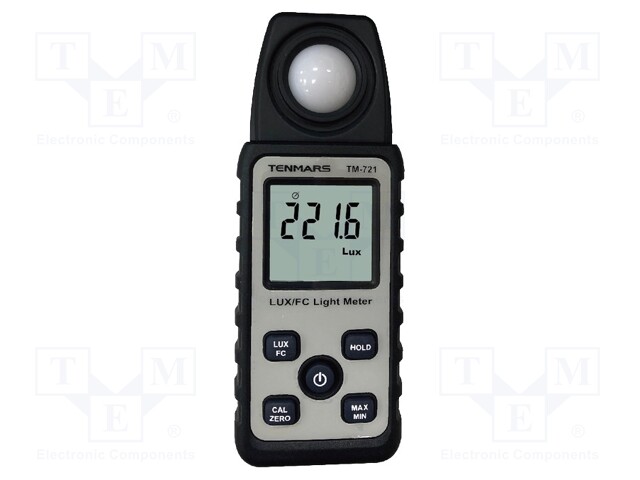 Light meter; 3%; lux,foot-candle; 2,5x/s; 48x23x133mm; 250g
