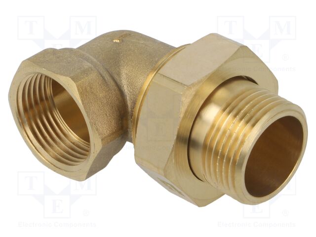 Double connector,male-female,conical; brass CW617N; BL