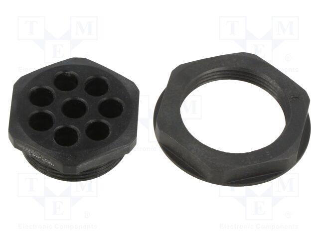 Multigate grommet; polycarbonate; Holes no: 8; -20÷100°C; UL94V-2