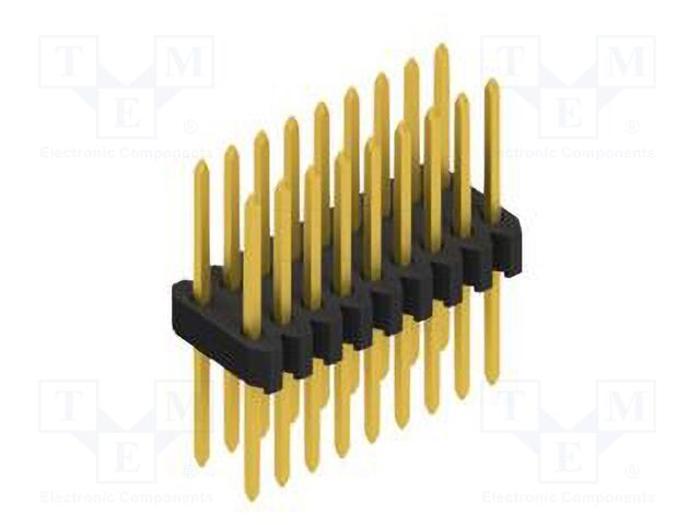 Connector: pin strips; pin header; male; PIN: 18; 1.27mm; THT; 2x9