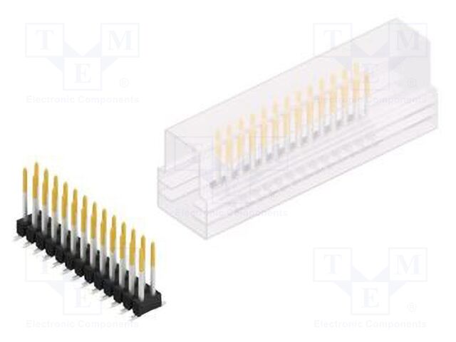 Connector: pin strips; pin header; male; PIN: 26; 2.54mm; SMT; 2x13