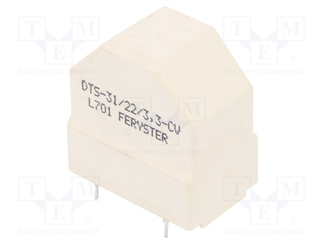 Inductor: wire; THT; 22mH; 3.3A; 100mΩ; 230VAC; 25x25mm; -20÷+50%