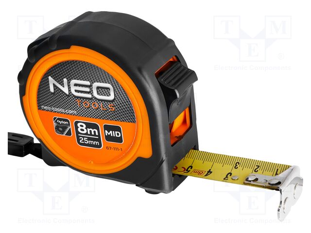 Measuring tape; L: 8m; Width: 25mm