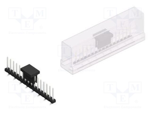 Connector: pin strips; pin header; male; PIN: 16; 2mm; SMT; 1x16
