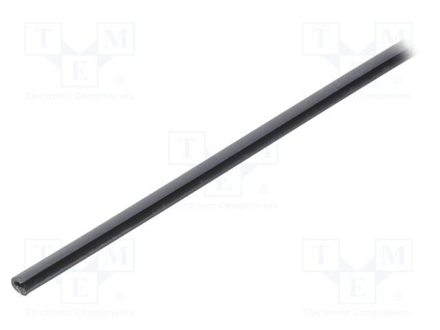 Hole and edge shield; polyolefine; L: 1.2m; black; H: 6mm; glued