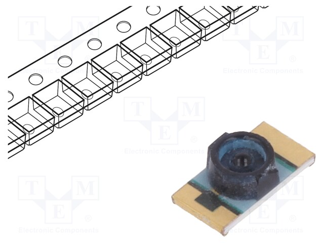 IR transmitter; 1206; 850nm; black; 35mW; 22°; SMD; Dim: 3.2x1.6x1mm