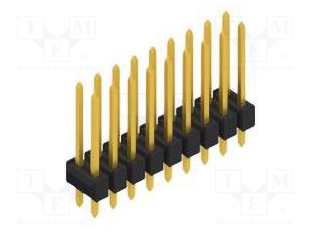 Connector: pin strips; pin header; male; PIN: 18; 2.54mm; THT; 2x9