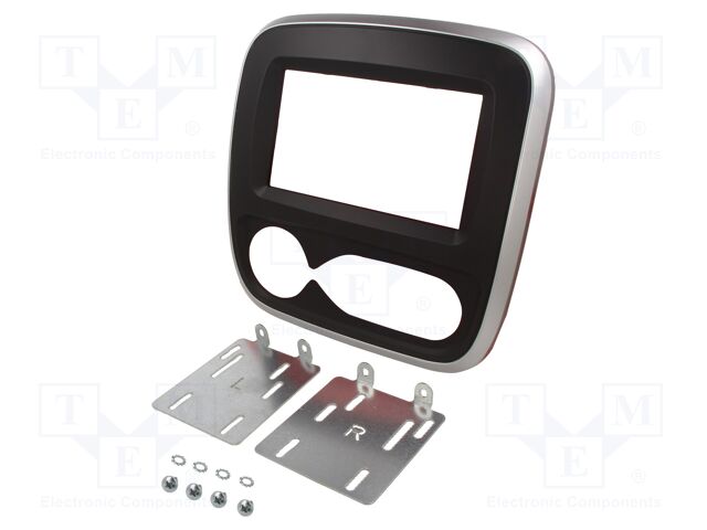Radio frame; Opel; 2 DIN; black-grey