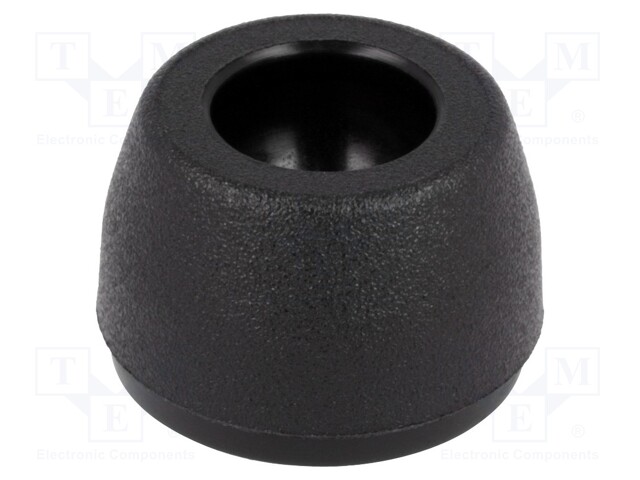Foot; Base dia: 19mm; polyamide; H: 12.4mm; Mount.hole diam: 10mm