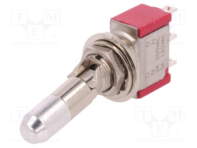 Switch: toggle; Pos: 2; SPDT; ON-ON; 2A/250VAC; 5A/28VDC; -30÷85°C