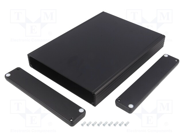 Enclosure: with panel; 1455; X: 165mm; Y: 220mm; Z: 30mm; aluminium