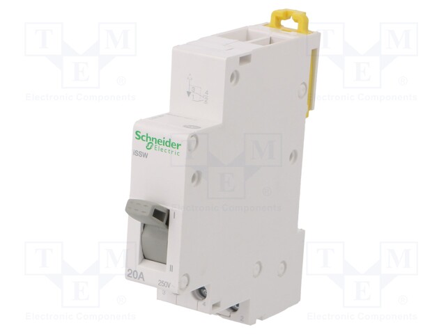 Module: toggle switch; 250VAC; 20A; IP20; DIN; Button marking: O-I