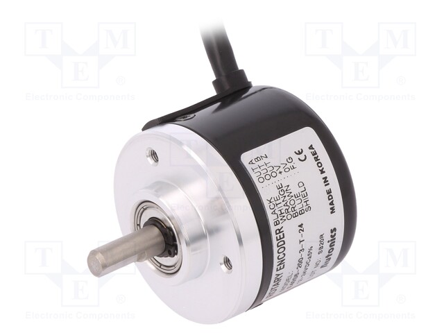 Encoder: incremental; Usup: 12÷24VDC; 200imp/revol; shaft 6mm