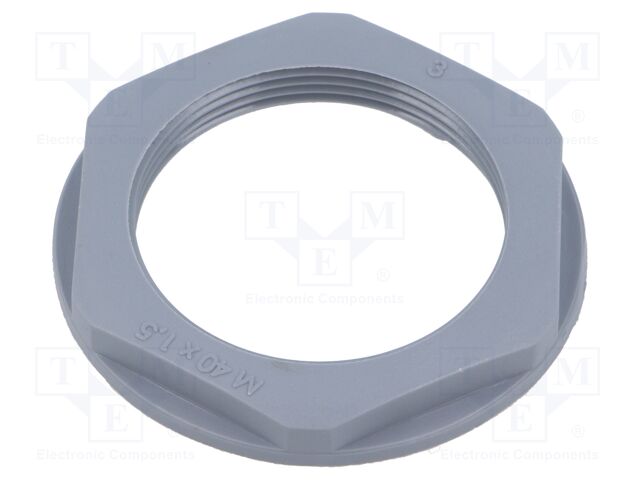 Nut; M40; polyamide 6; 50mm; black; -40÷100°C; Thread: metric