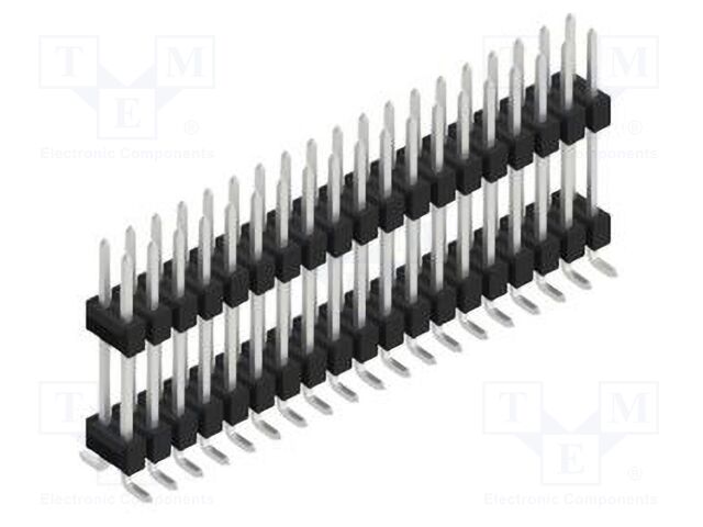 Connector: pin strips; pin header; male; PIN: 38; 2.54mm; SMT; 2x19