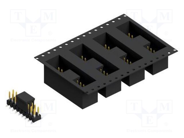Connector: pin strips; pin header; male; PIN: 18; 2.54mm; SMT; 2x9