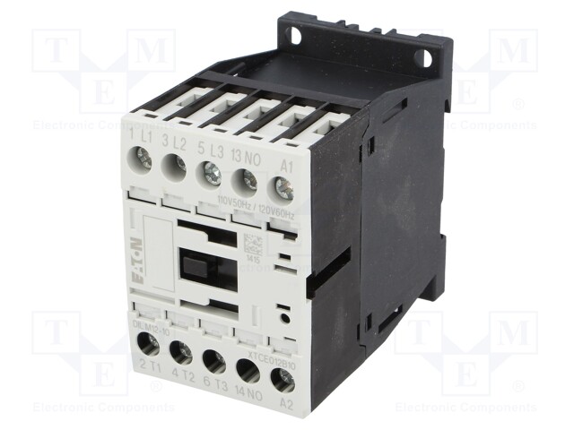 Contactor: 3-pole; NO x3; Auxiliary contacts: NO; 110VAC; 12A; 690V