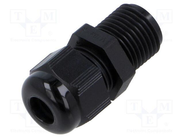 Cable gland; without nut,with long thread; M20; 1.5; IP68; black
