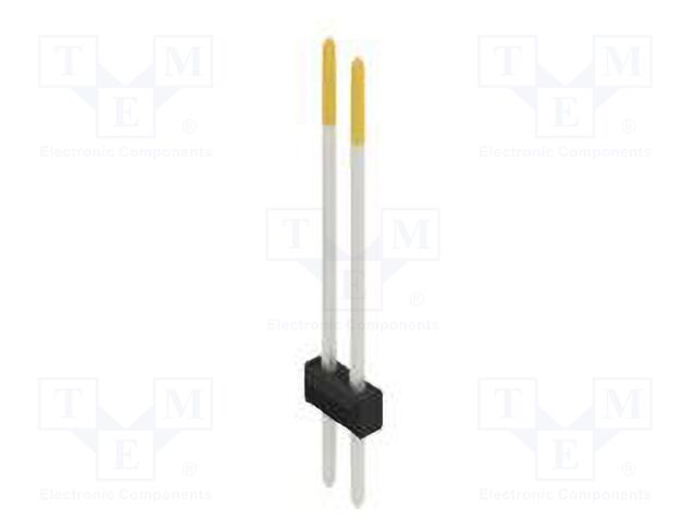 Connector: pin strips; pin header; male; PIN: 2; 2.54mm; THT; 2x1