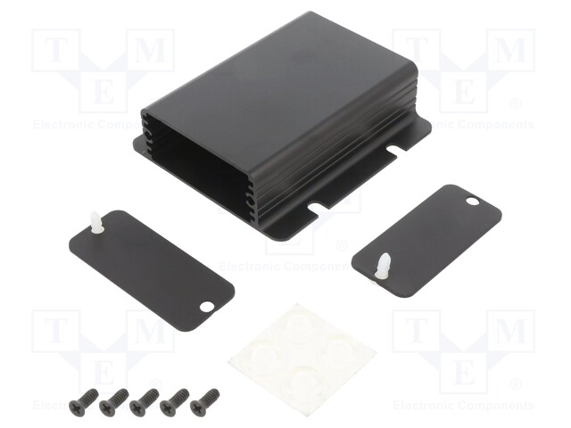 Enclosure: with panel; with fixing lugs; 1455F; X: 54mm; Y: 80mm