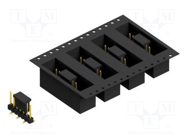Connector: pin strips; pin header; male; PIN: 7; 2.54mm; SMT; 1x7
