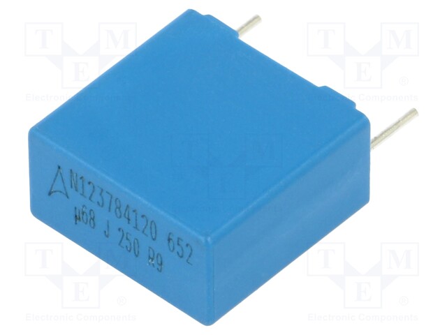 Capacitor: polypropylene; 680nF; 9x17.5x18mm; THT; ±5%; 15mm