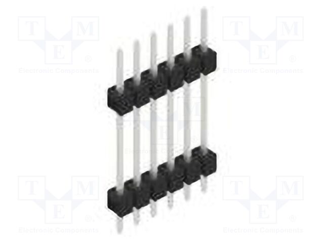 Connector: pin strips; pin header; male; PIN: 6; 2.54mm; THT; 1x6