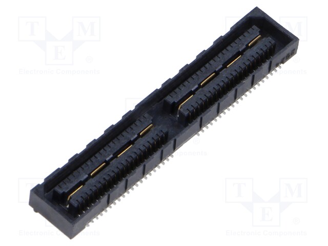 Mezzanine Connector, High-Speed Ground Plane, Receptacle, 0.8 mm, 2 Rows, 80 Contacts