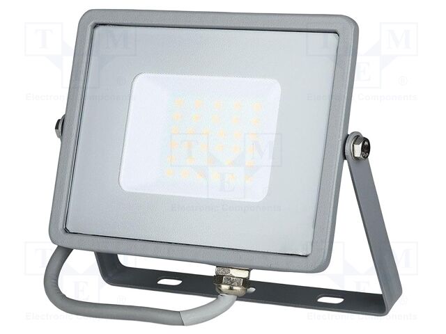 Lamp: LED flood light; 30W; 230VAC; white cold; 100°; 6400K; 30000h
