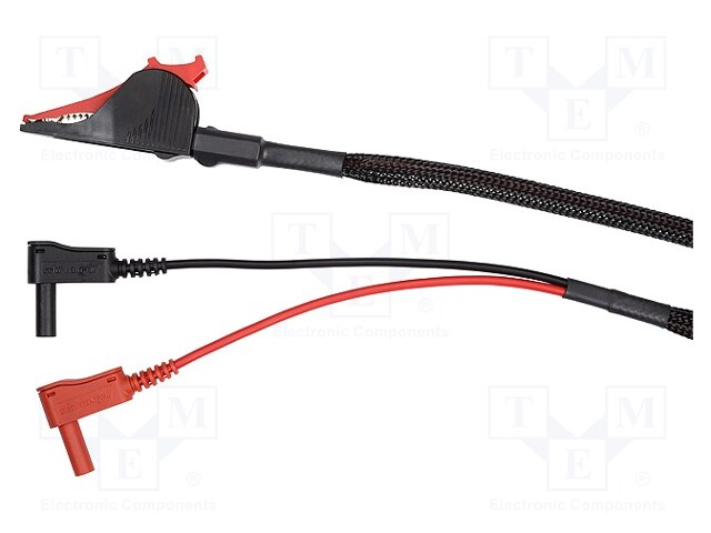 Kelvin cable; PVC; 1.5m; red and black; 20A; 70VDC