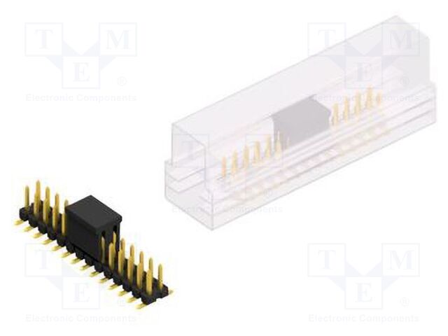 Connector: pin strips; pin header; male; PIN: 28; 2.54mm; SMT; 2x14