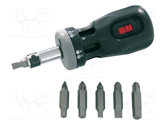 Kit: screwdriver; with ratchet