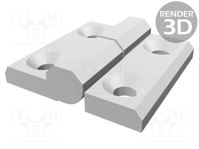 Hinge; Width: 60mm; technopolymer (PA); H: 60mm; Holes pitch: 36mm