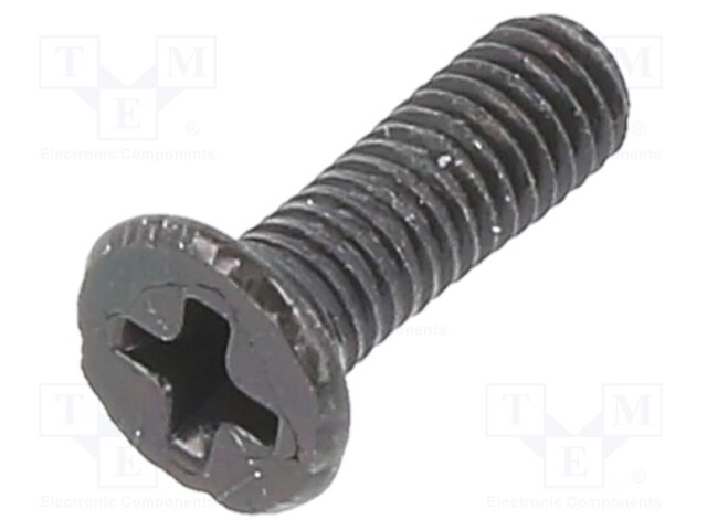 Set of screws; HM-1591; black; for enclosures
