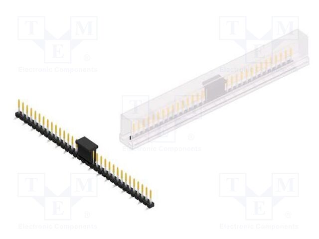 Connector: pin strips; pin header; male; PIN: 33; 2.54mm; SMT; 1x33