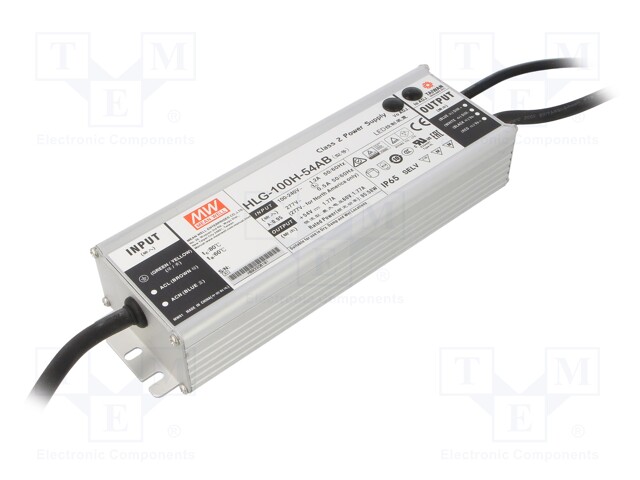 Power supply: switched-mode; LED; 95.58W; 54VDC; 49÷58VDC; IP65