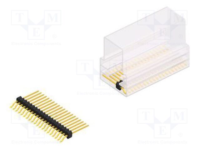 Connector: pin strips; pin header; male; PIN: 20; 1.27mm; SMT; 1x20